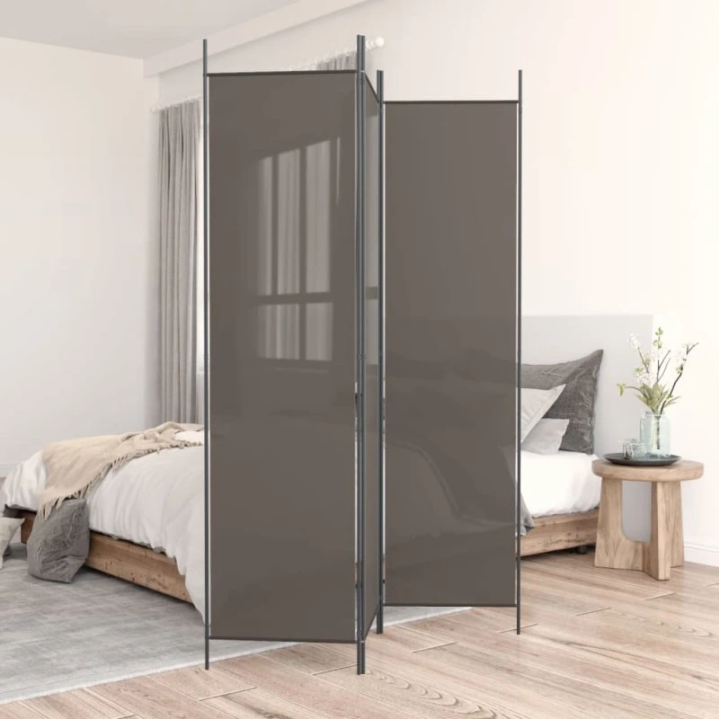 vidaXL 3-panels rumdeler 150x220 cm antracitgrå
