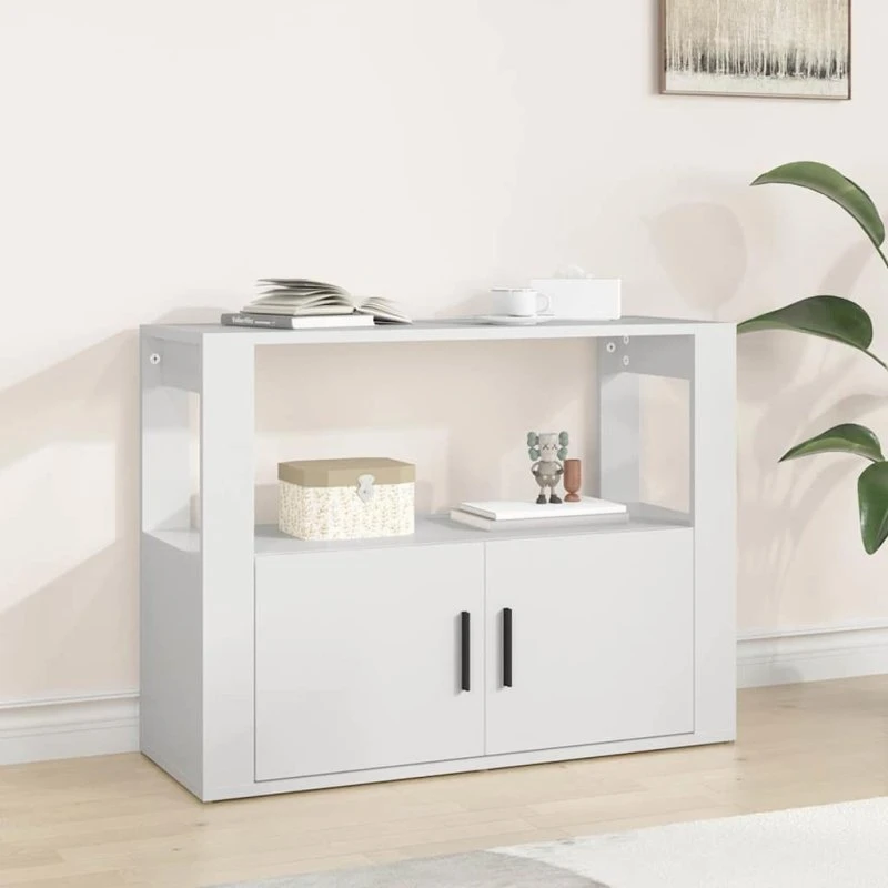vidaXL Skænk 80x30x60 cm Konstrueret Træ Hvid