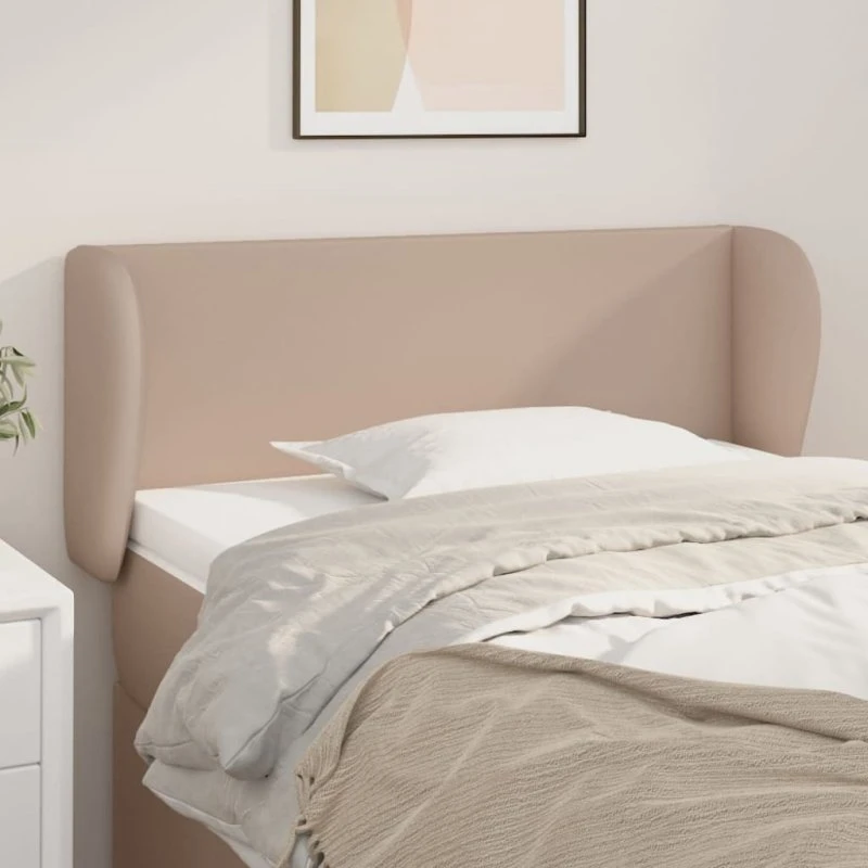 vidaXL Sengegavl med Kanter 83x23x78/88 cm Cappuccino