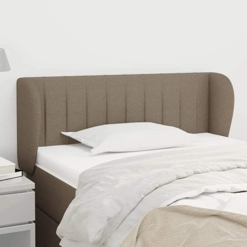 vidaXL Sengegavl med Kanter 103x23x78/88 cm Gråbrun