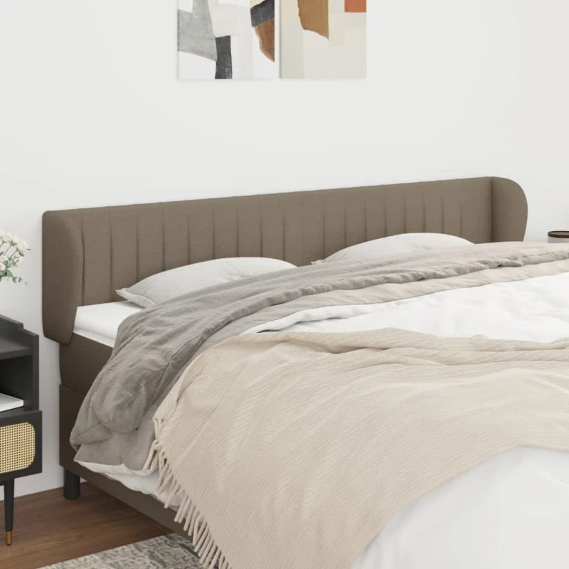 vidaXL Sengegavl med Kanter 163x23x78/88 cm Gråbrun