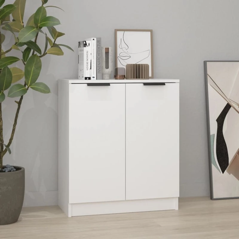 vidaXL Skænk 60x30x70 cm Konstrueret Træ Hvid