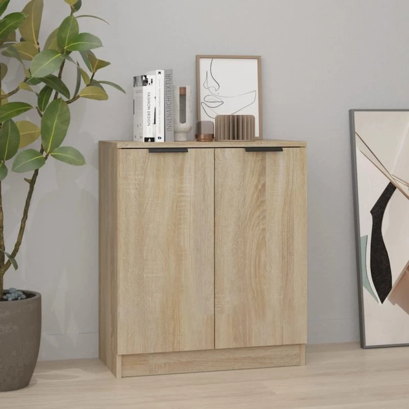 vidaXL Skænk 60x30x70 cm Konstrueret Træ Sonoma-eg
