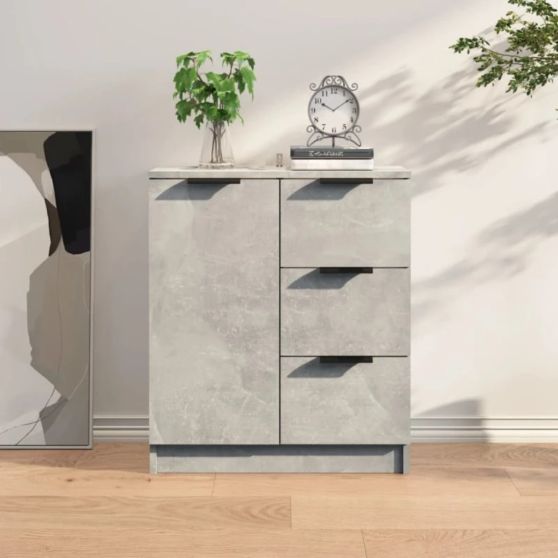 vidaXL Skænk 60x30x70 cm Konstrueret Træ Betongrå