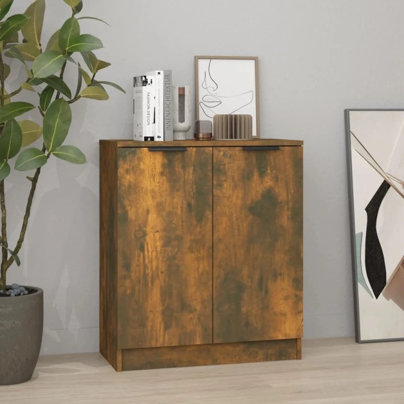 vidaXL Skænk 60x30x70 cm Konstrueret Træ Røget Egetræsfarve