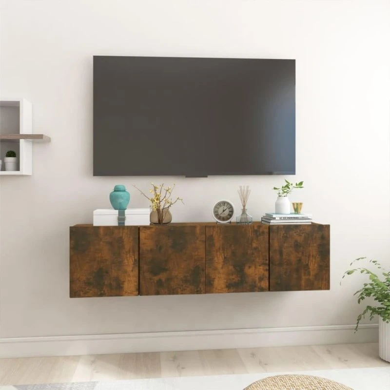 vidaXL TV-møbelsæt 2 stk. 60x30x30 cm brun konstrueret træ
