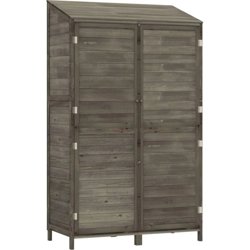 vidaXL Haveskur 102x52x174,5 cm massivt grantræ antracitgrå