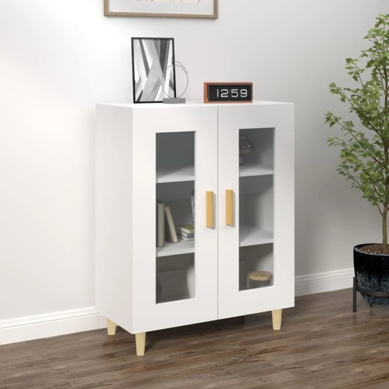 vidaXL Skænk 69,5x34x90 cm Konstrueret Træ Hvid