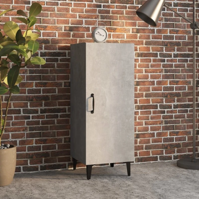 vidaXL Skænk 34,5x34x90 cm Konstrueret Træ Betongrå