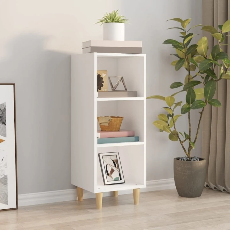 vidaXL Skænk 34,5x32,5x90 cm Konstrueret Træ Hvid