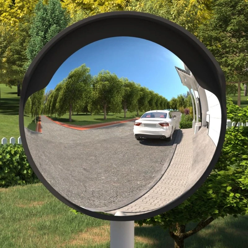 vidaXL udendørs konvekst trafikspejl 60 cm sort