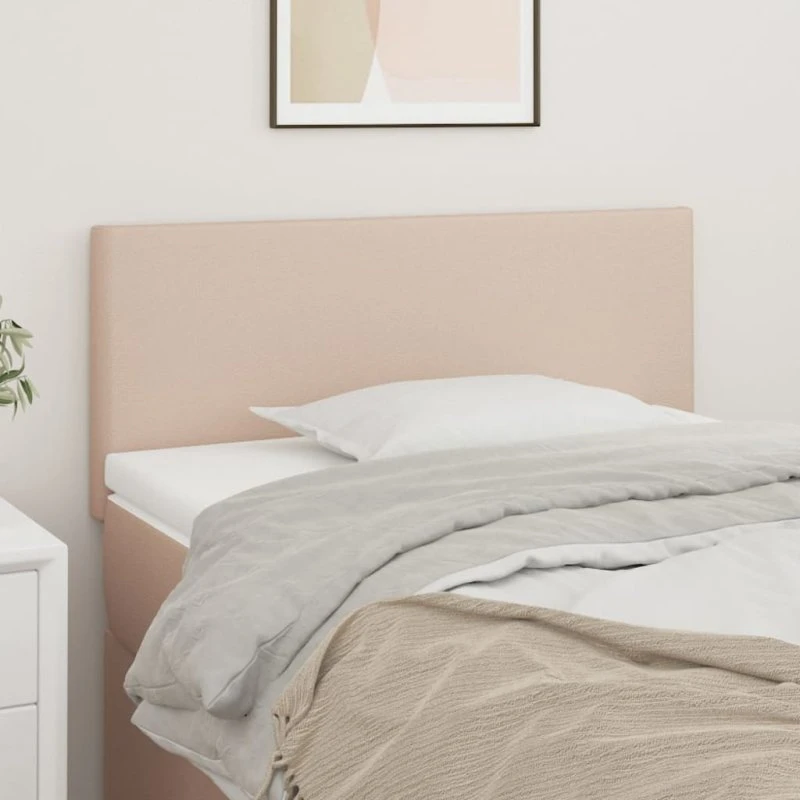 vidaXL Sengegavl 90x5x78/88 cm Cappuccino Kunstlæder