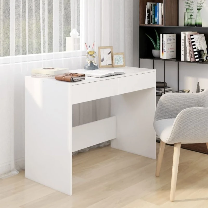 Konstrueret Træ Skrivebord 101x50x76,5 cm, Sort