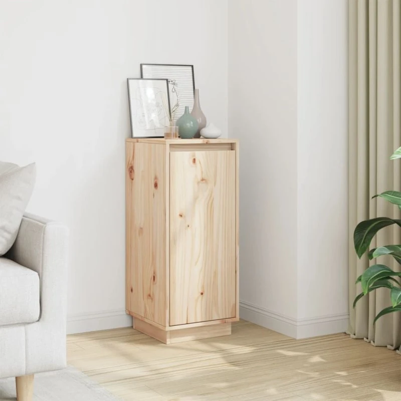 vidaXL Skænk 31,5x34x75 cm massivt fyrretræ - Naturfarvet