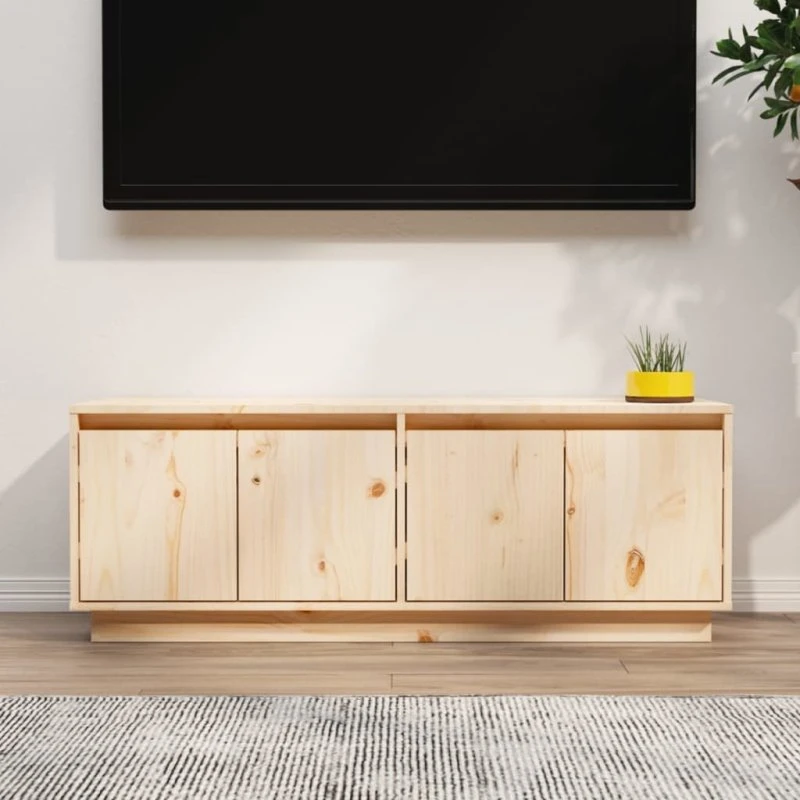 Fyrretræ Tv-Bord 110x34x40 cm Natur