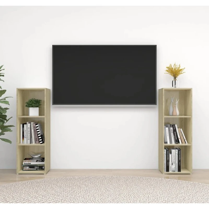 Sonoma-Eg Tv-Skabe 2 Stk. 107x35 cm