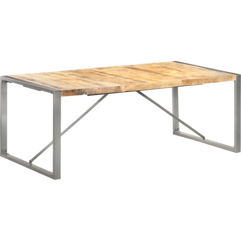 vidaXL Spisebord 200x100x75 cm massivt ru mangotræ