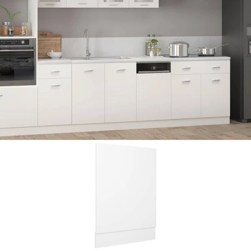 vidaXL Lyon opvaskemaskinepanel hvid 45x3x67 cm konstrueret træ