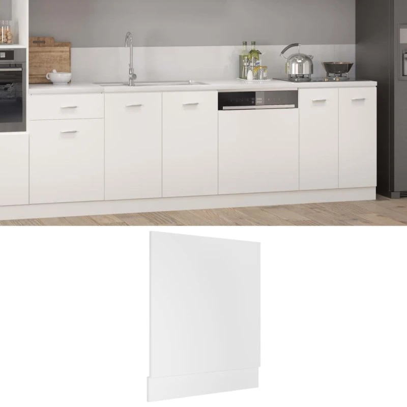 vidaXL Lyon Hvid Opvaskemaskinepanel 59,5x3x67 cm Konstrueret Træ