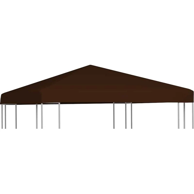 vidaXL Pavillontopdække 3x3 m brun 310 g/m²