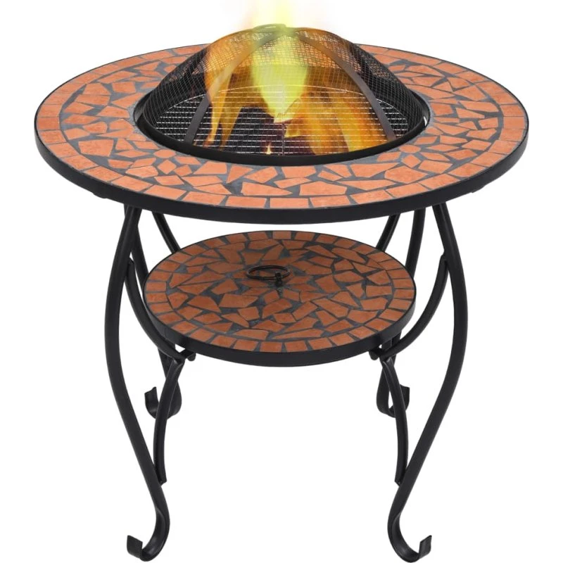 vidaXL bålfad mosaik 68 cm terracottafarvet