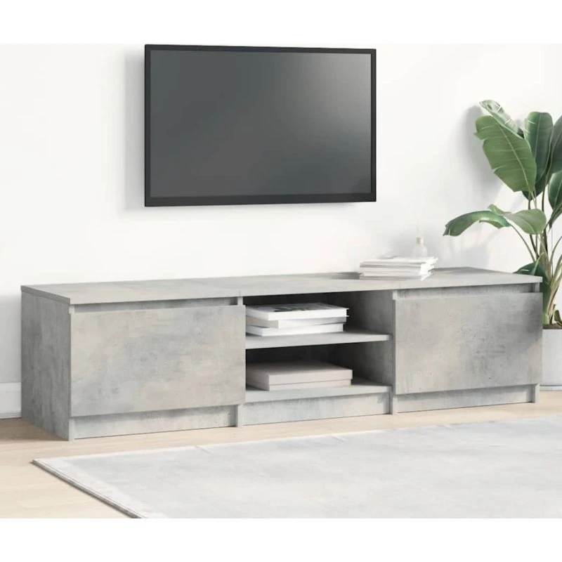 vidaXL tv-bord 140x40x35,5 cm konstrueret træ betongrå