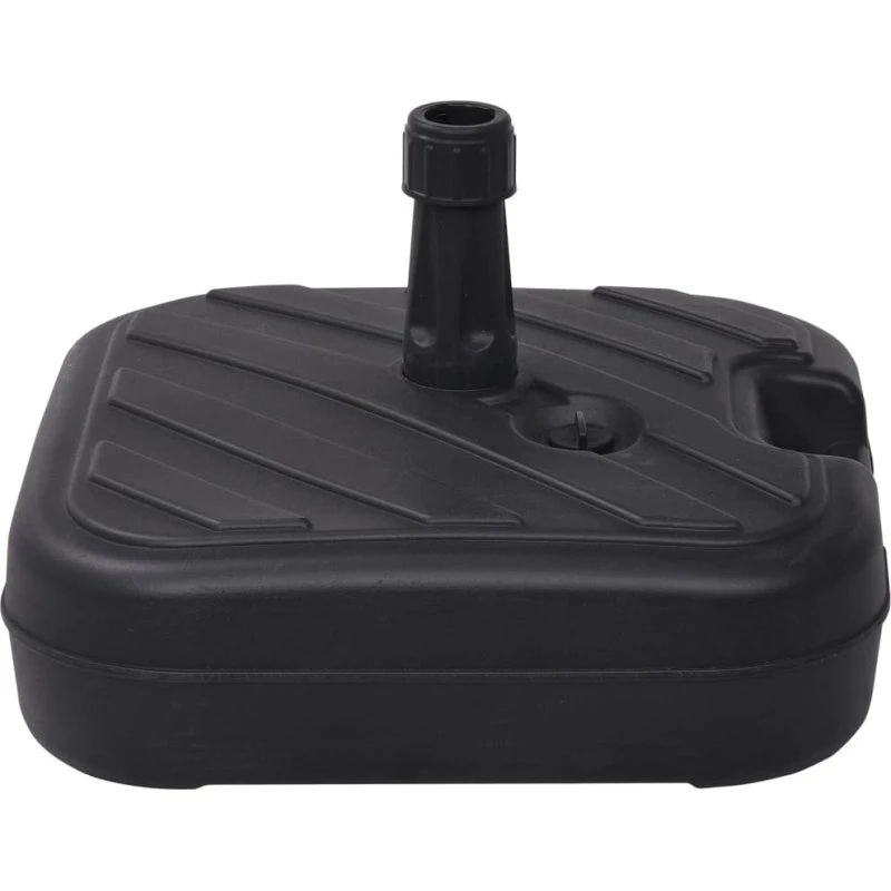 vidaXL Parasolfod 24 L Sort med Rattanmønster