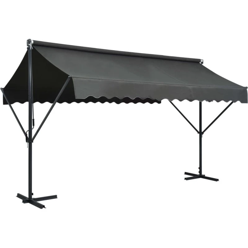 vidaXL fritstående markise 400 x 300 cm antracitgrå