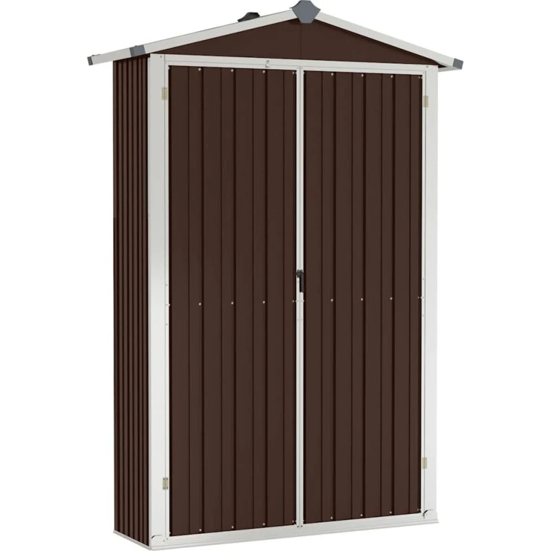 vidaXL Haveskur 116x45x175 cm galvaniseret stål brun