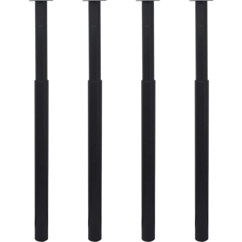 vidaXL 4 stk. teleskopiske bordben 710-1100 mm sort