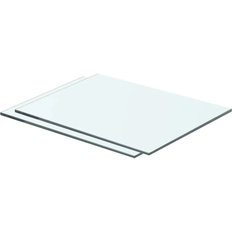 vidaXl 2 stk. glaspanel 40 x 25 cm klar hærdet glas