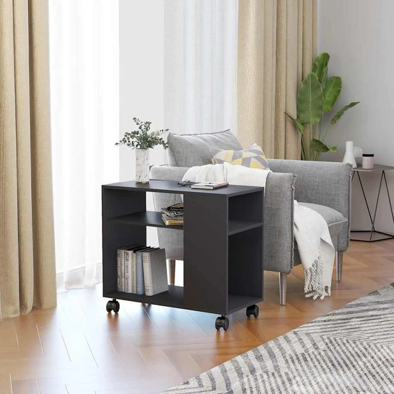vidaXL Sidebord 70x35x55 cm Grå Konstrueret Træ