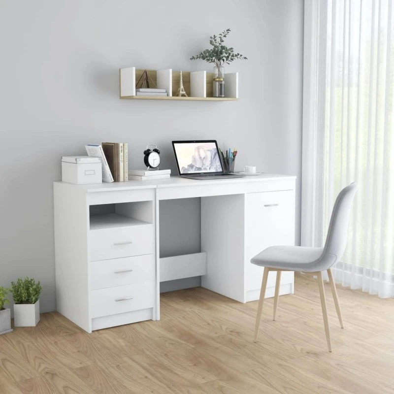 Braun Skrivebord 140x50x76 cm Konstrueret Træ Sort