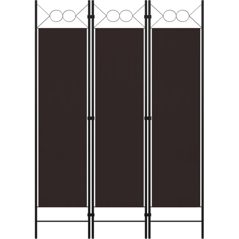 vidaXL 3-panels rumdeler 120x180 cm brun