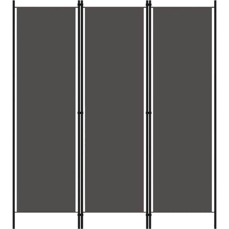 vidaXL 3-panels rumdeler 150 x 180 cm antracitgrå