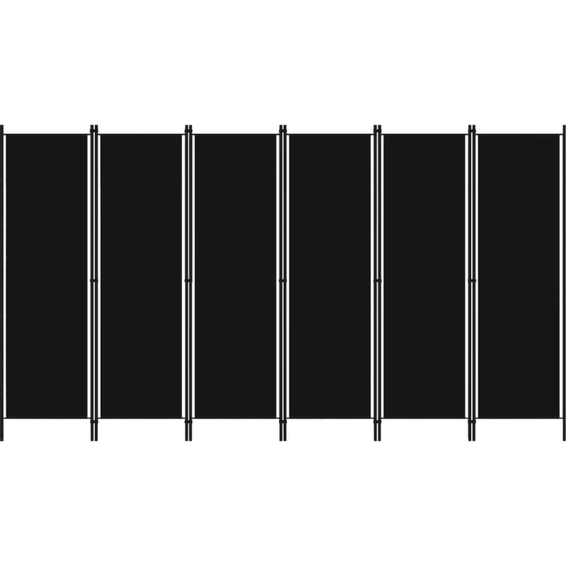 vidaXL 6-panels rumdeler 300 x 180 cm sort