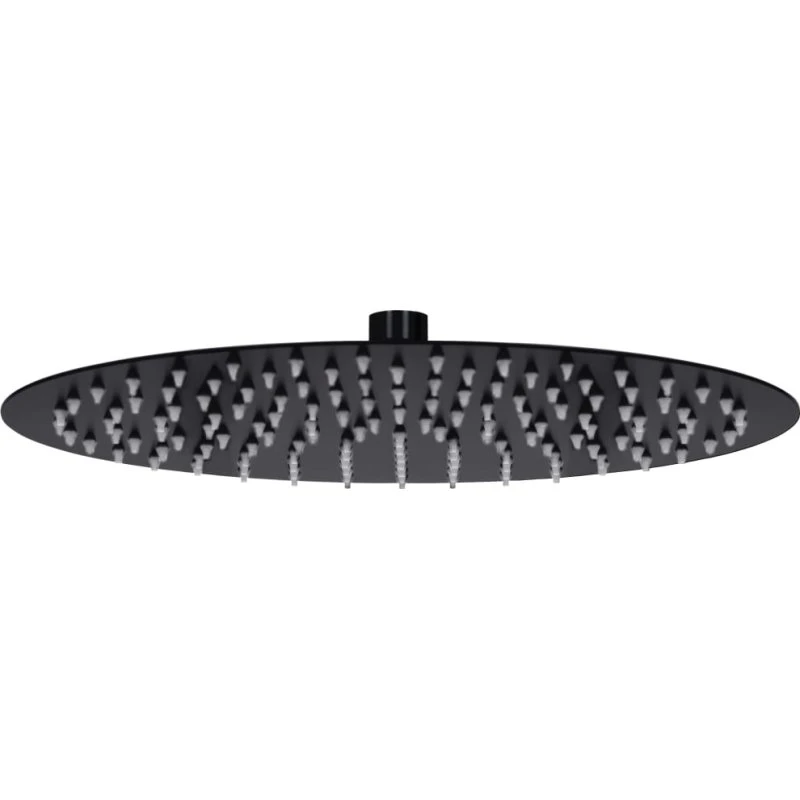 vidaXL Regnbrusehoved 30 cm rustfrit stål sort