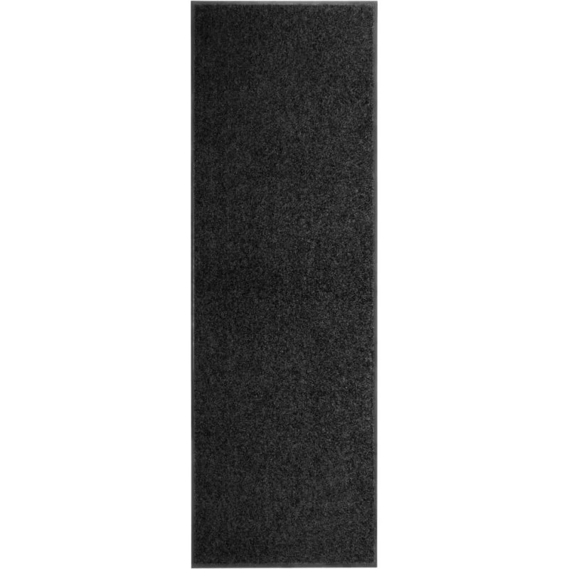 vidaXL vaskbar dørmåtte 60x180 cm sort