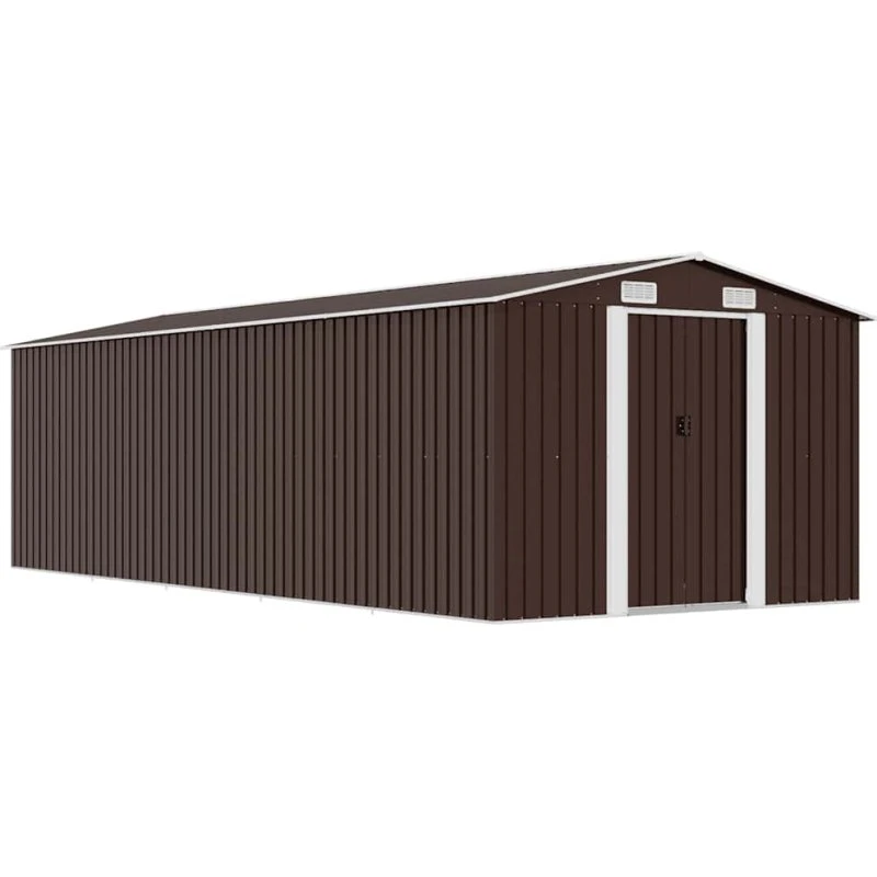 vidaXL Haveskur 257x580x181 cm Metal Brun
