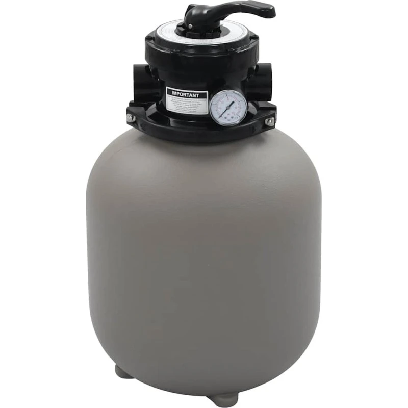 vidaXL Sandfilter til Pool 350 mm med Multiventil, Grå