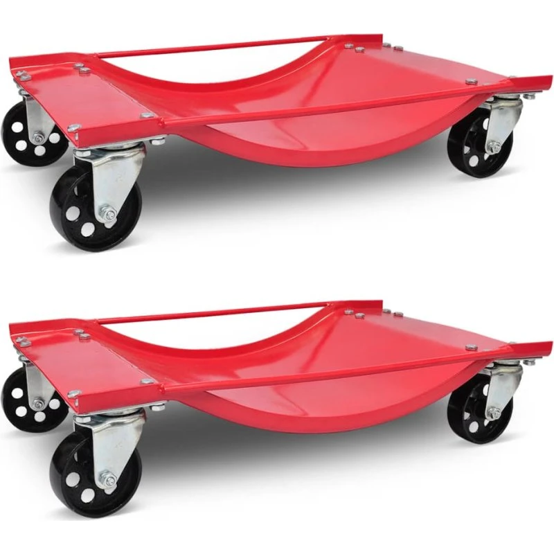 Wheel Dolly Pack 2, Rød, 450 kg pr. dolly