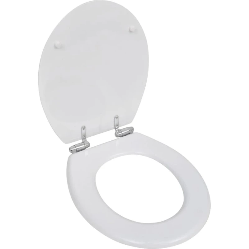 vidaXL MDF soft close toiletsæde hvid