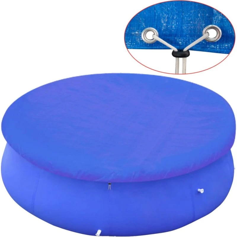 vidaXL Poolovertræk 300 cm, runde fritstående pool, 90 g/m²