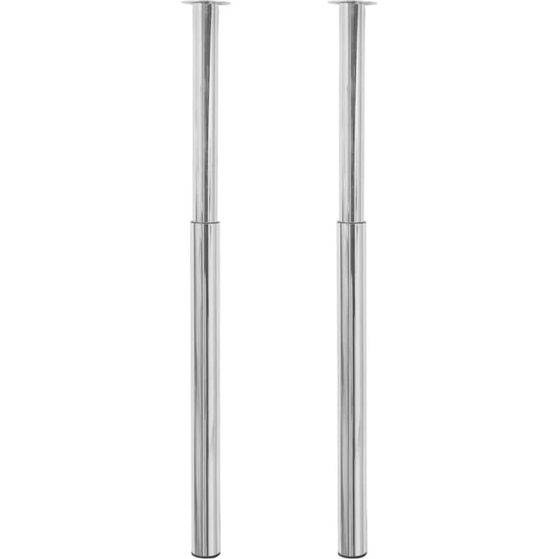 vidaXL teleskopiske bordben i krom 710-1100 mm (2 stk)