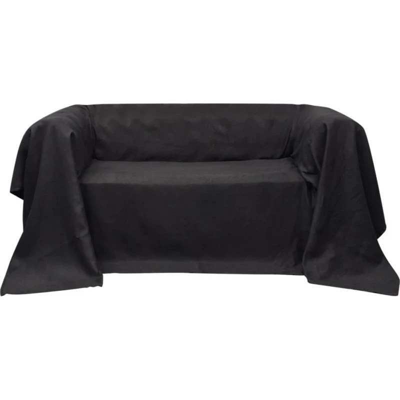 vidaXL sofabetræk 210x280 cm mikroruskind antracitgrå