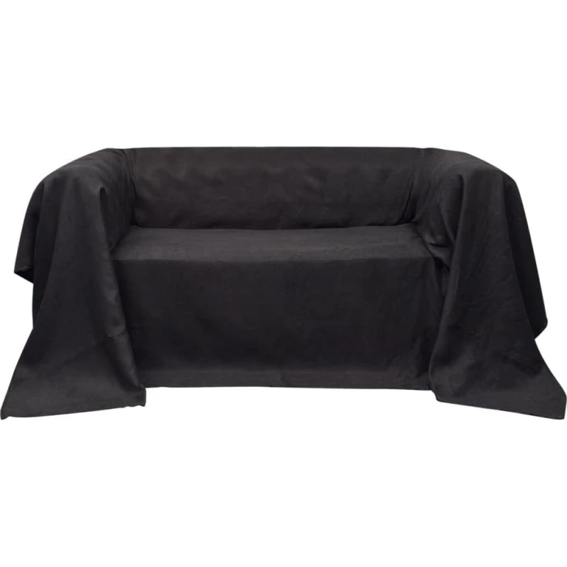 vidaXL sofabetræk 270 x 350 cm mikroruskind antracitgrå