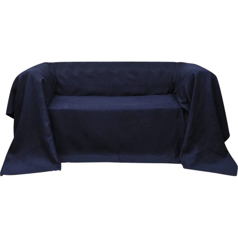 Sofaovertræk i micro-suede, Marineblå, 140x210 cm