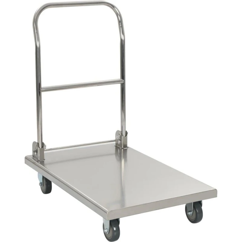 vidaXL transportvogn sølv 82 x 53 x 86 cm rustfrit stål