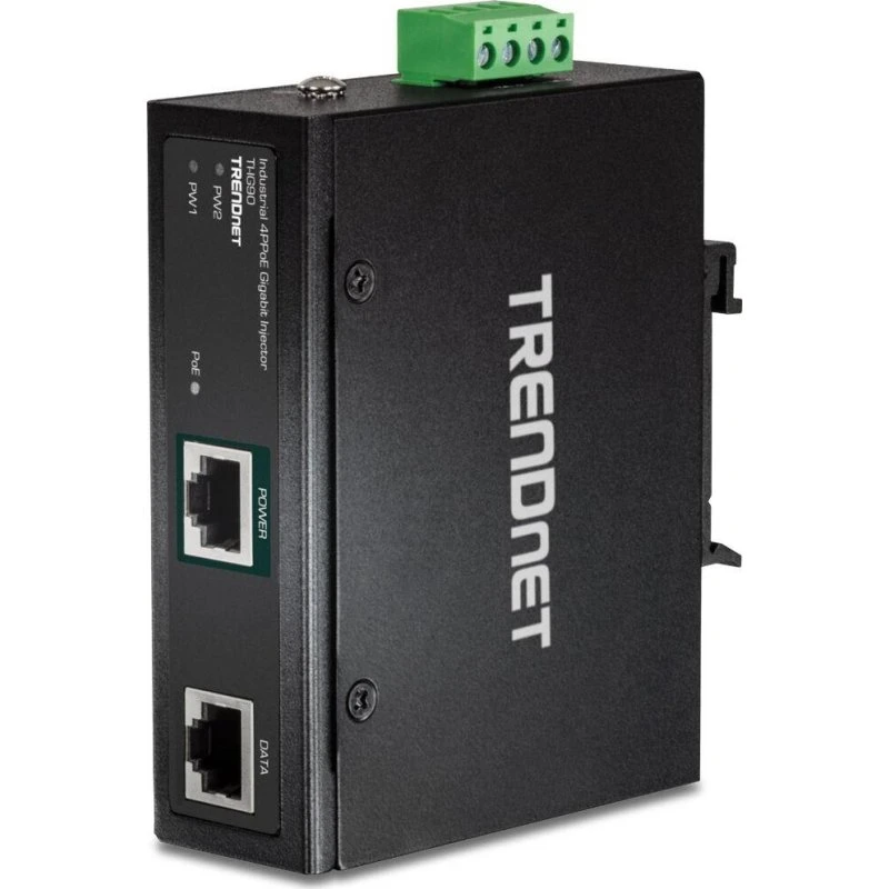 Trendnet TI-IG90 90W PoE++ Injector, industrielt, DIN-rail monterbar
