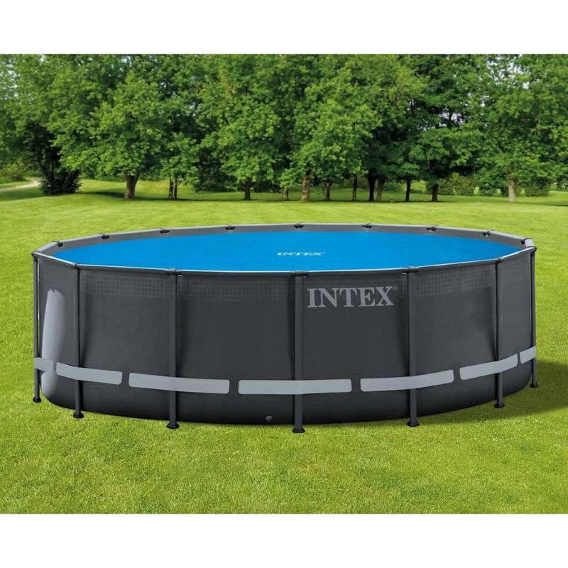 Intex Solopvarmet Poolovertræk 470 cm Blå